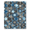 Geometric Navy and Slate Star Tile Rug