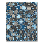 Geometric Navy and Slate Star Tile Rug