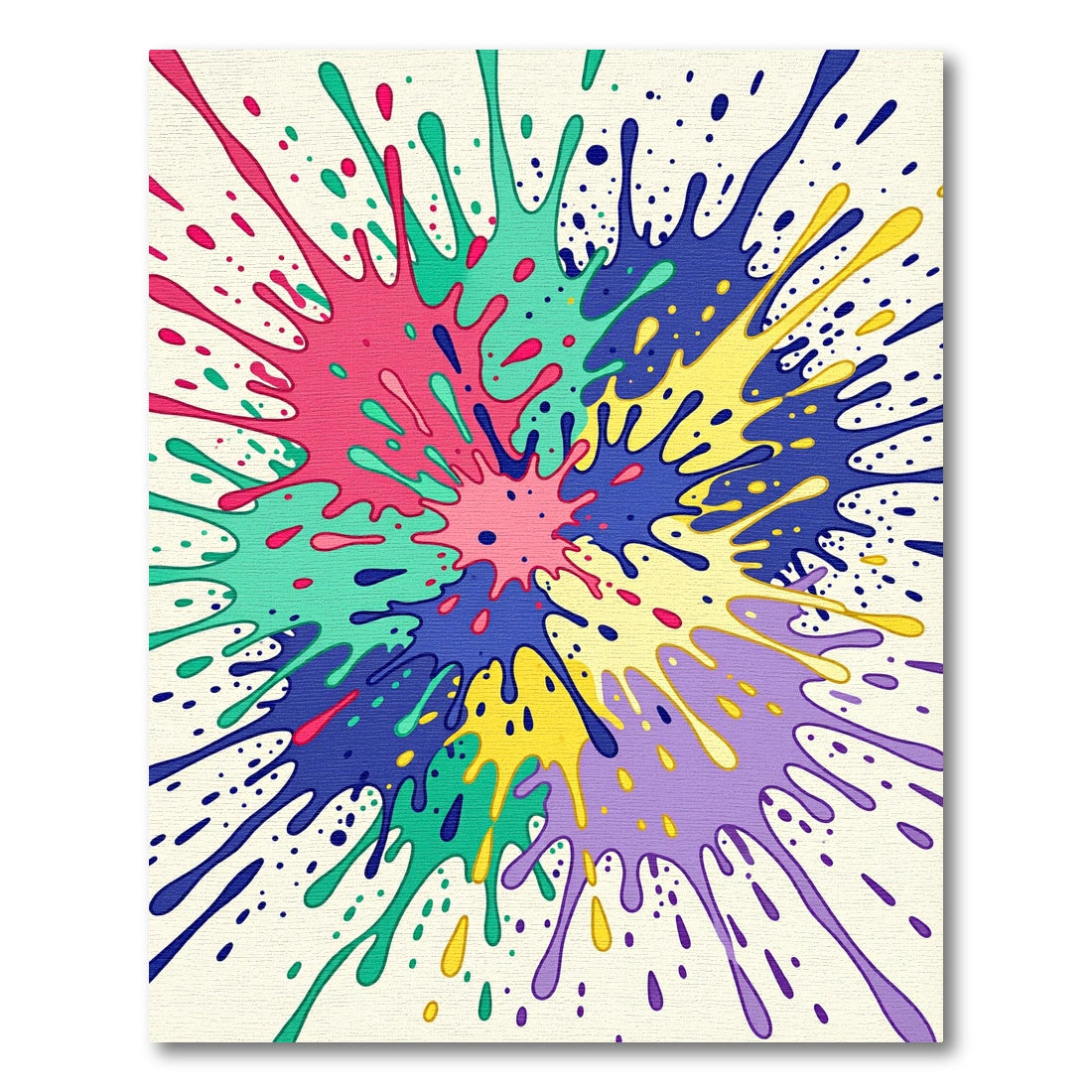 Vibrant Splatter Abstract Splash Rug