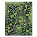 Lush Green Ivy Trellis Foliage Rug