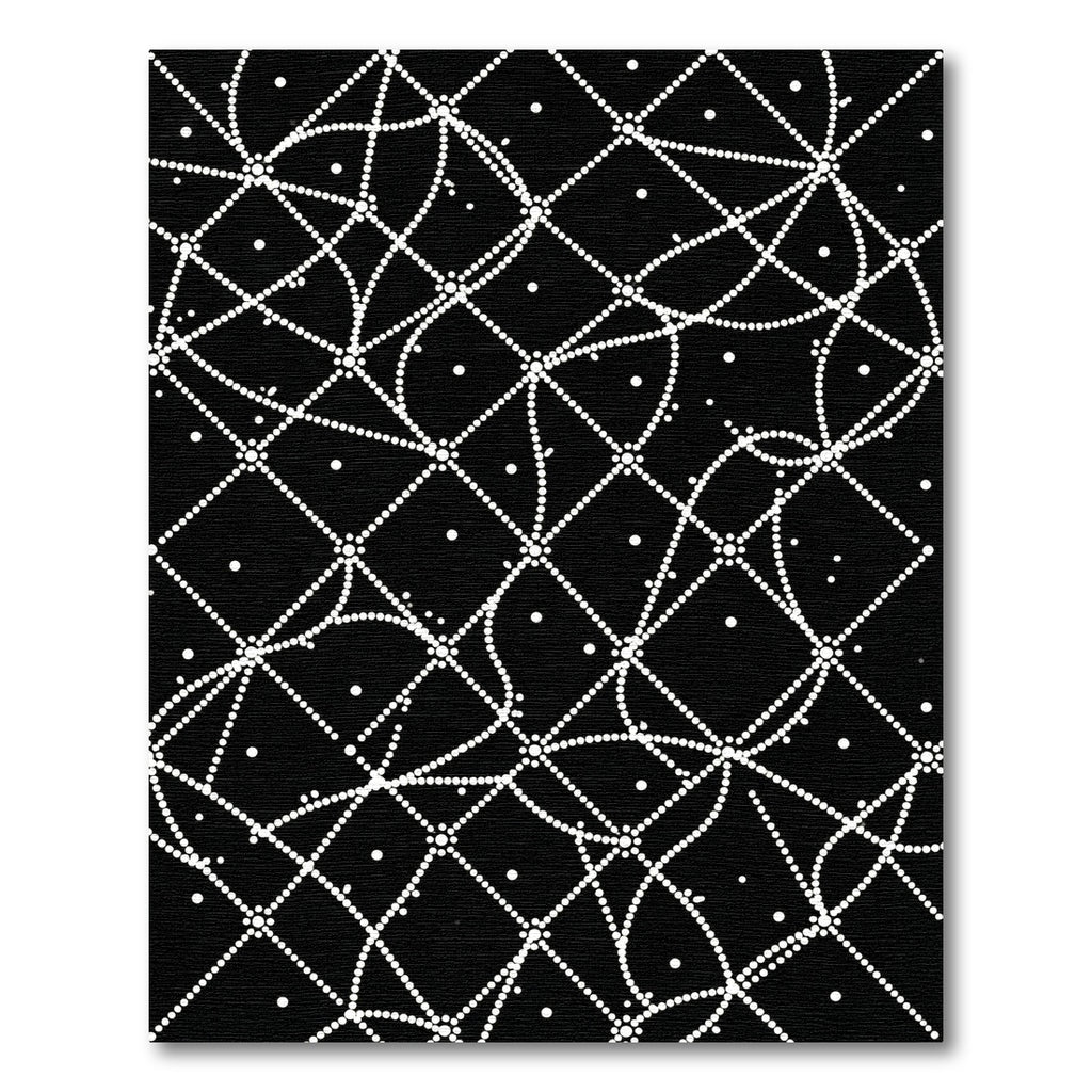 Black White Dotted Lattice Abstract Rug