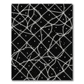 Black White Dotted Lattice Abstract Rug