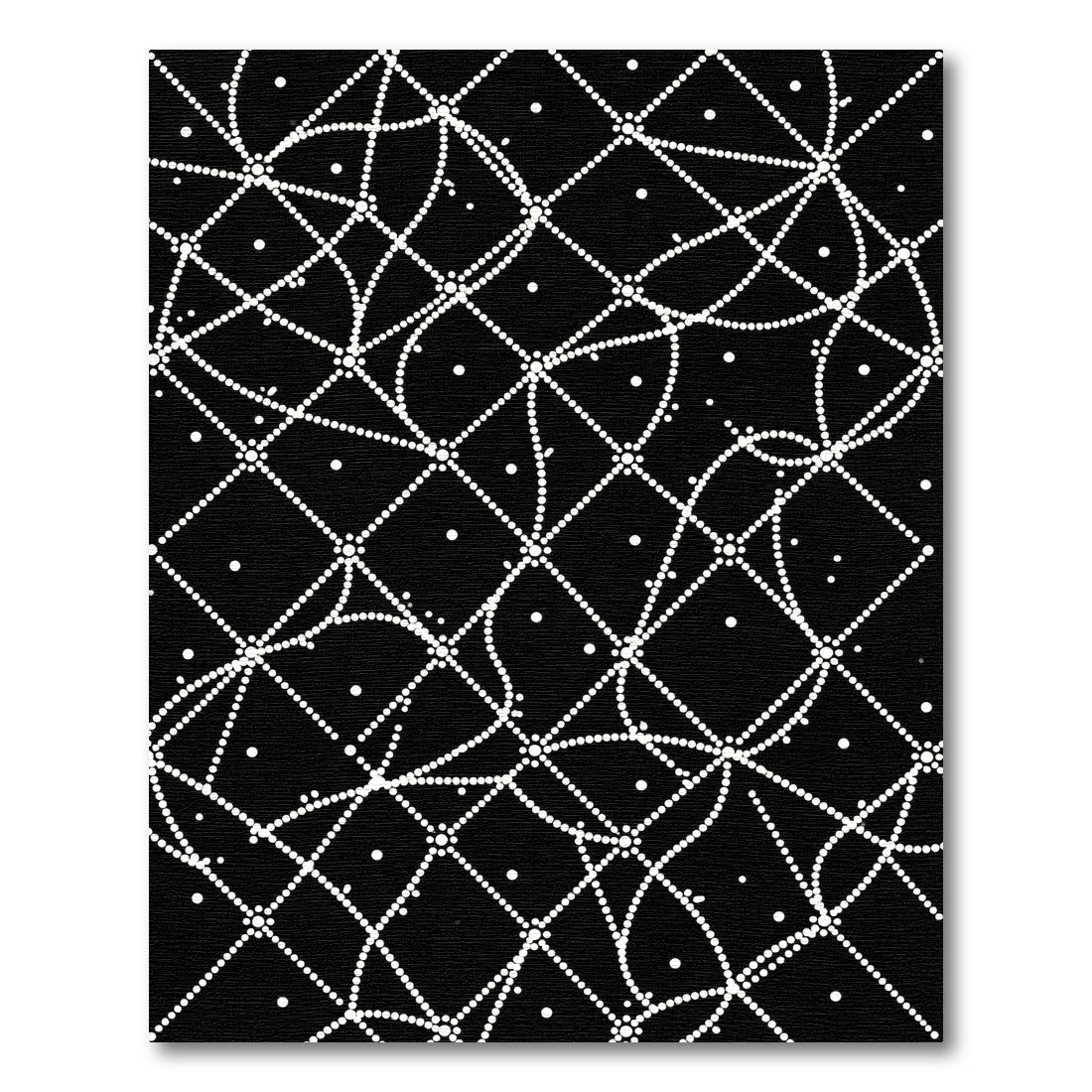 Black White Dotted Lattice Abstract Rug