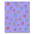 Retro Rainbow Alphabet Stars Swirls Rug