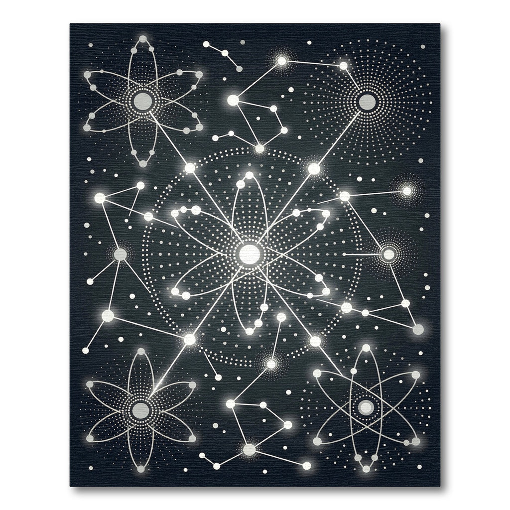 Cosmic Atomic Star Constellation Rug