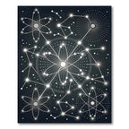 Cosmic Atomic Star Constellation Rug