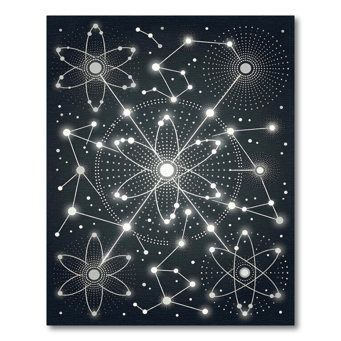 Cosmic Atomic Star Constellation Rug