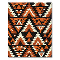 Rustic Orange Tribal Triangle Array Rug