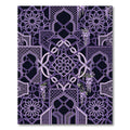 Elegant Purple Wisteria Geometrical Lattice Rug