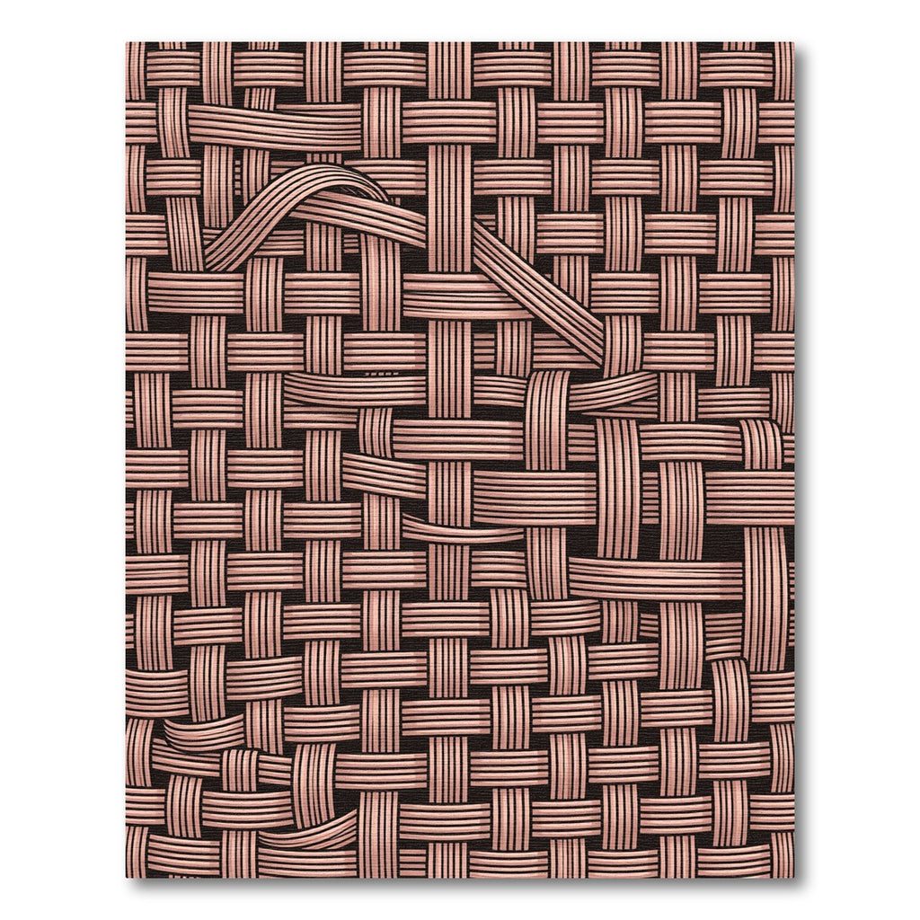 Woven Rose Gold Basket Weave Rug