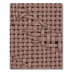 Woven Rose Gold Basket Weave Rug