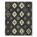 Tribal Diamond Geometric Monochrome Rug