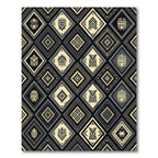 Tribal Diamond Geometric Monochrome Rug