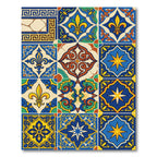 Vibrant Multi Colored Geometric Medallion Rug