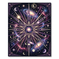 Celestial Cosmic Purple Galaxy Star Rug