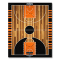 Modern Basketball Court Wood Floor Graphic Rug