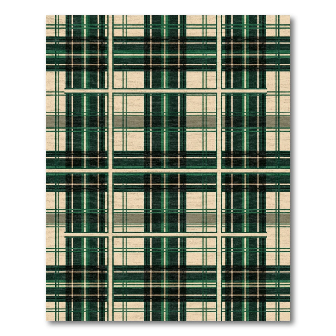 Emerald Green Forest Plaid Checkered Rug