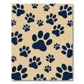 Navy Blue Playful Animal Paw Rug