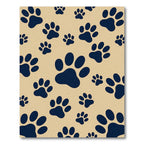 Navy Blue Playful Animal Paw Rug