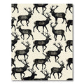 Elegant Monochrome Stags in Nature Rug