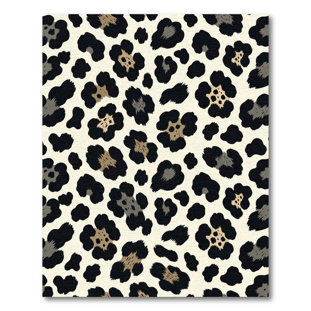 Tan Black Leopard Spot Rug
