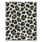 Tan Black Leopard Spot Rug