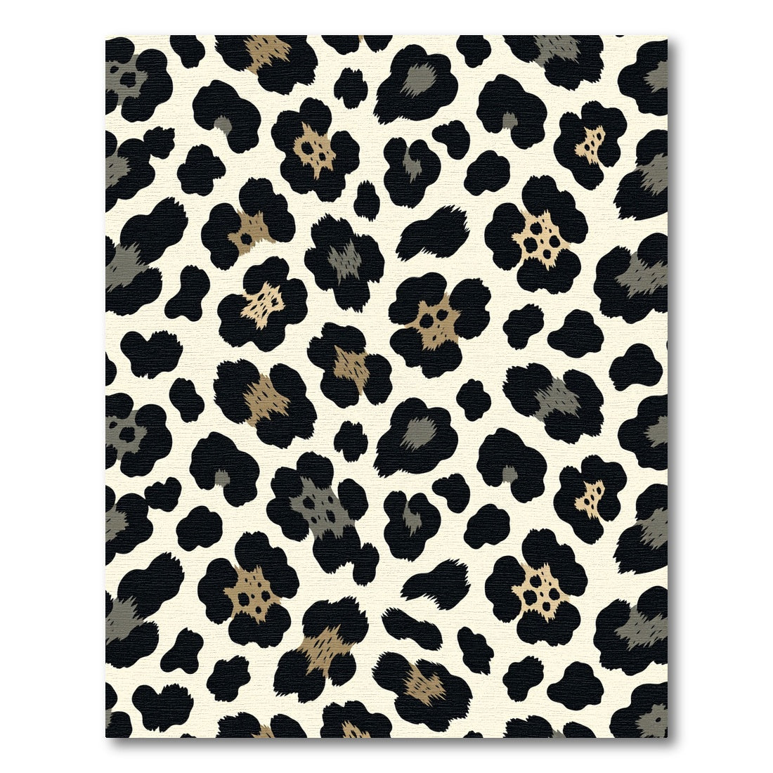 Tan Black Leopard Spot Rug