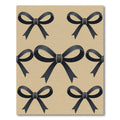 Elegant Black Bows on Beige Rug
