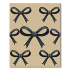 Elegant Black Bows on Beige Rug