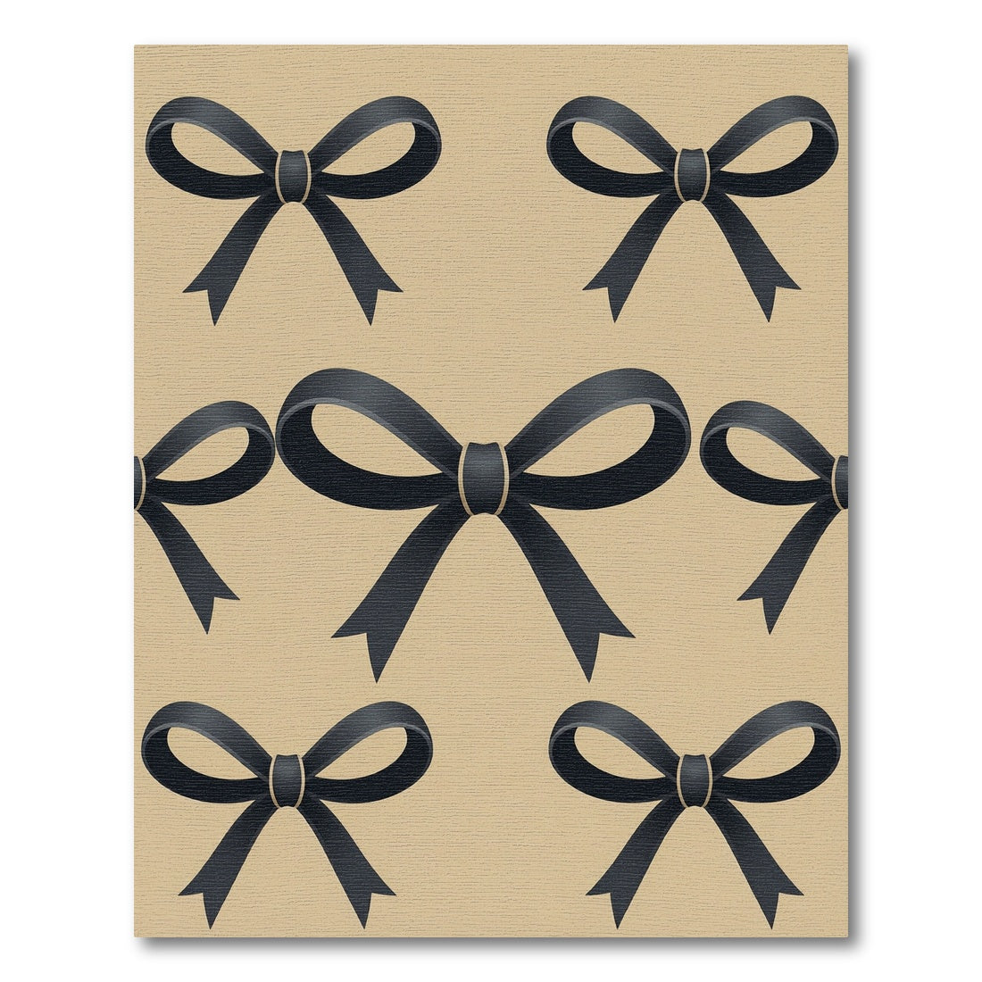 Elegant Black Bows on Beige Rug