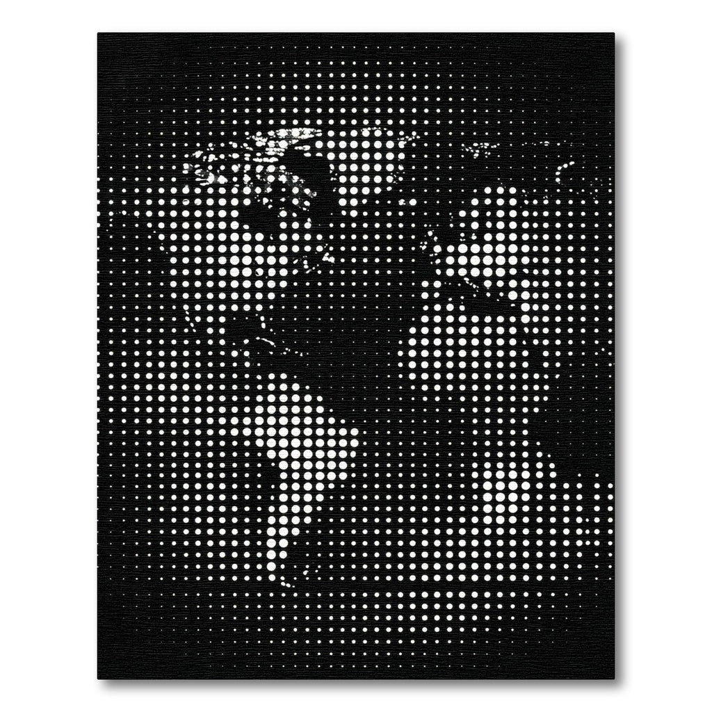 Monochrome Halftone Portrait Rug