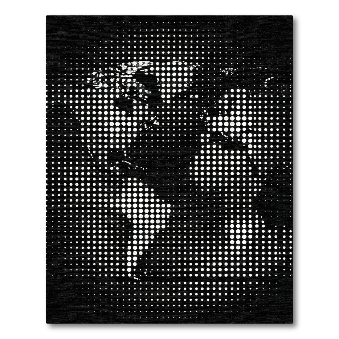 Monochrome Halftone Portrait Rug