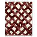 Crimson Orange Lattice Weave Rug