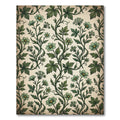 Vintage Sage Floral Botanical Vines Rug