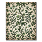 Vintage Sage Floral Botanical Vines Rug