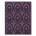 Mauve Archway Floral Scroll Pattern Rug