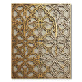 Gold And Silver Intertwined Geometric Lattice Rug
