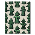 Green Isometric Fire Hydrant Minimalist Rug