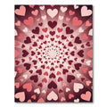 Radiant Crimson Heart Burst Rug