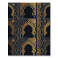 Ornate Black and Gold Archway Rug