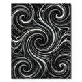 Monochromatic Swirl Abstract Fluid Rug