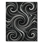 Monochromatic Swirl Abstract Fluid Rug
