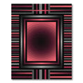 Crimson Gray Rectangular Gradient Rug