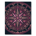 Pink Paisley Compass Rose Medallion Rug