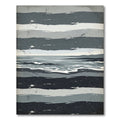 Monochromatic Horizontal Stripe Ocean Rug