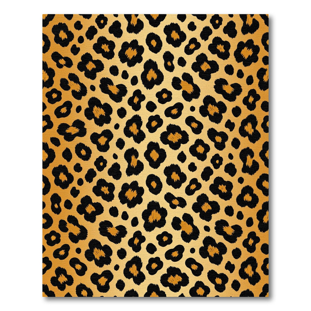 Classic Gold Leopard Animal Spot Rug