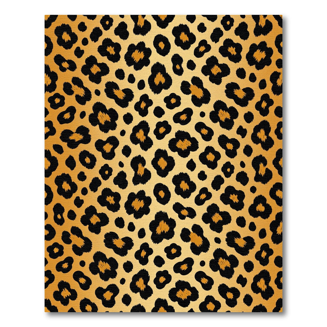 Classic Gold Leopard Animal Spot Rug