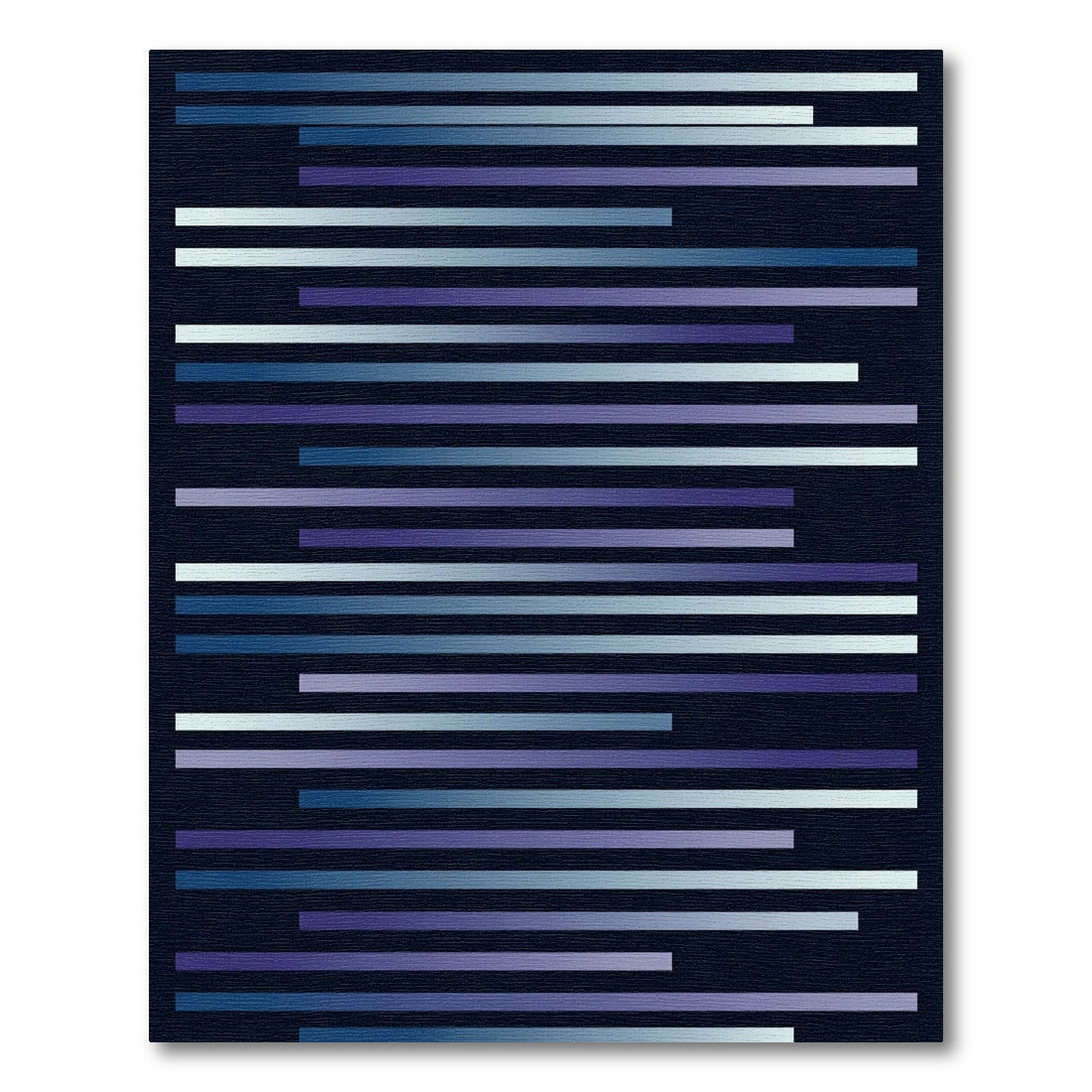 Deep Blue Gradient Stripe Rug