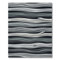 Monochrome Gray Wavy Grain Wood Texture Rug