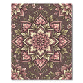 Vintage Pink Floral Mandala Rug